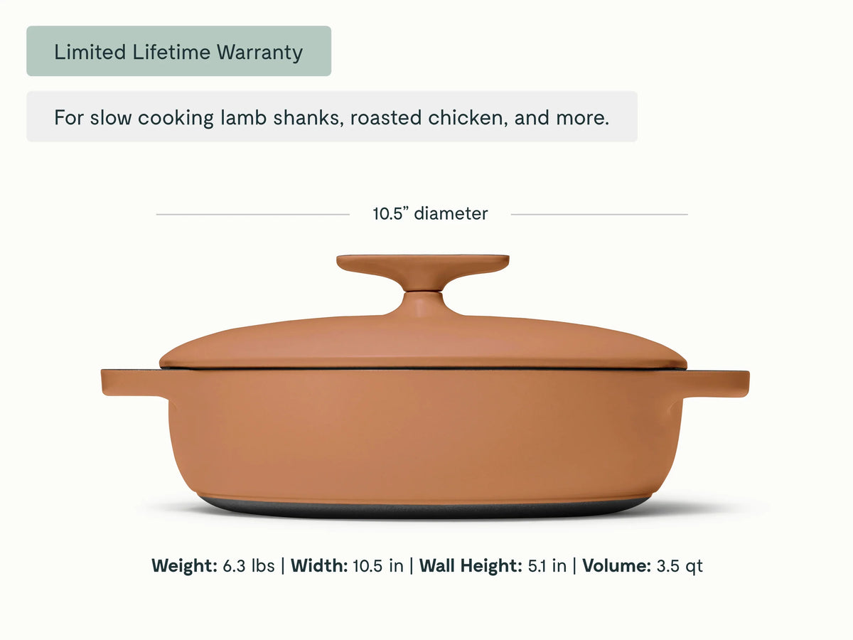 3.5 qt Enameled Cast Iron Braiser