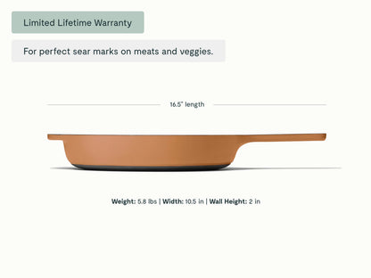 10.5” Enameled Cast Iron Skillet