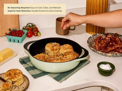 3.5 qt Enameled Cast Iron Braiser