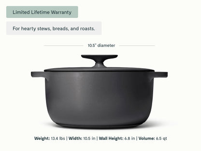 6.5 qt Enameled Cast Iron Dutch Oven