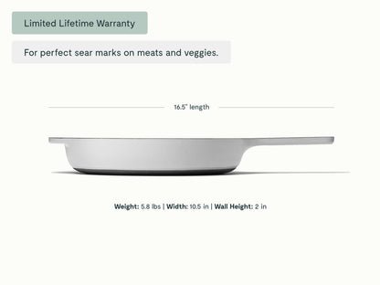 10.5” Enameled Cast Iron Skillet