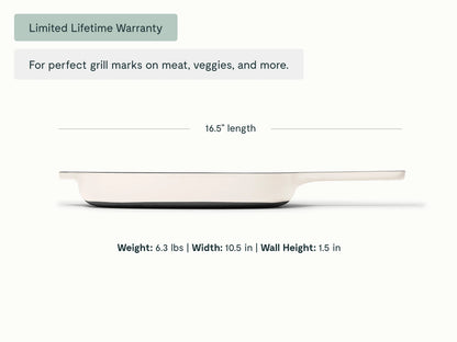 10.5” Enameled Cast Iron Grill Pan