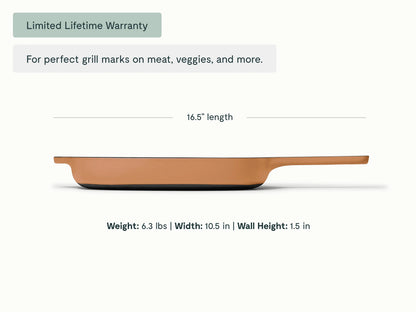10.5” Enameled Cast Iron Grill Pan