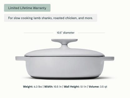 3.5 qt Enameled Cast Iron Braiser