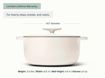 6.5 qt Enameled Cast Iron Dutch Oven