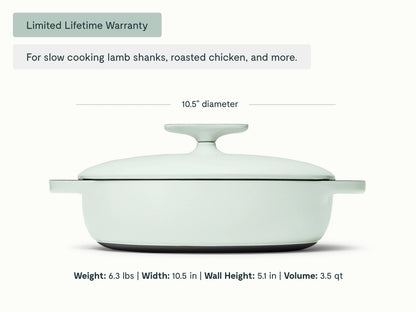 3.5 qt Enameled Cast Iron Braiser