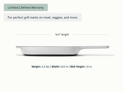 10.5” Enameled Cast Iron Grill Pan
