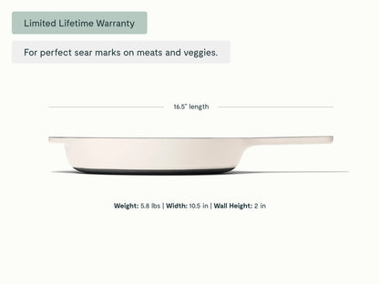 10.5” Enameled Cast Iron Skillet
