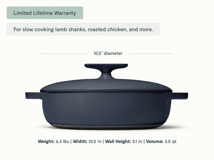 3.5 qt Enameled Cast Iron Braiser