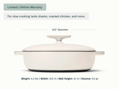 3.5 qt Enameled Cast Iron Braiser