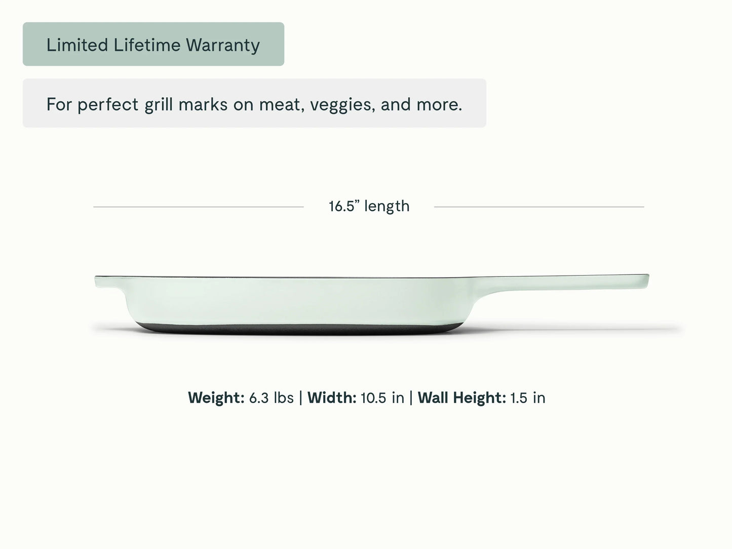 10.5” Enameled Cast Iron Grill Pan