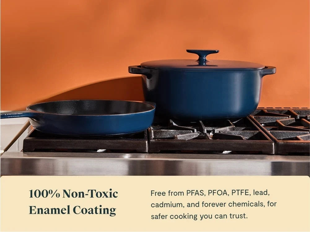 8 qt Enameled Cast Iron Oval Dutch Oven