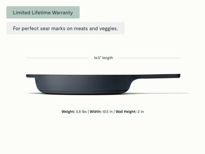 10.5” Enameled Cast Iron Skillet