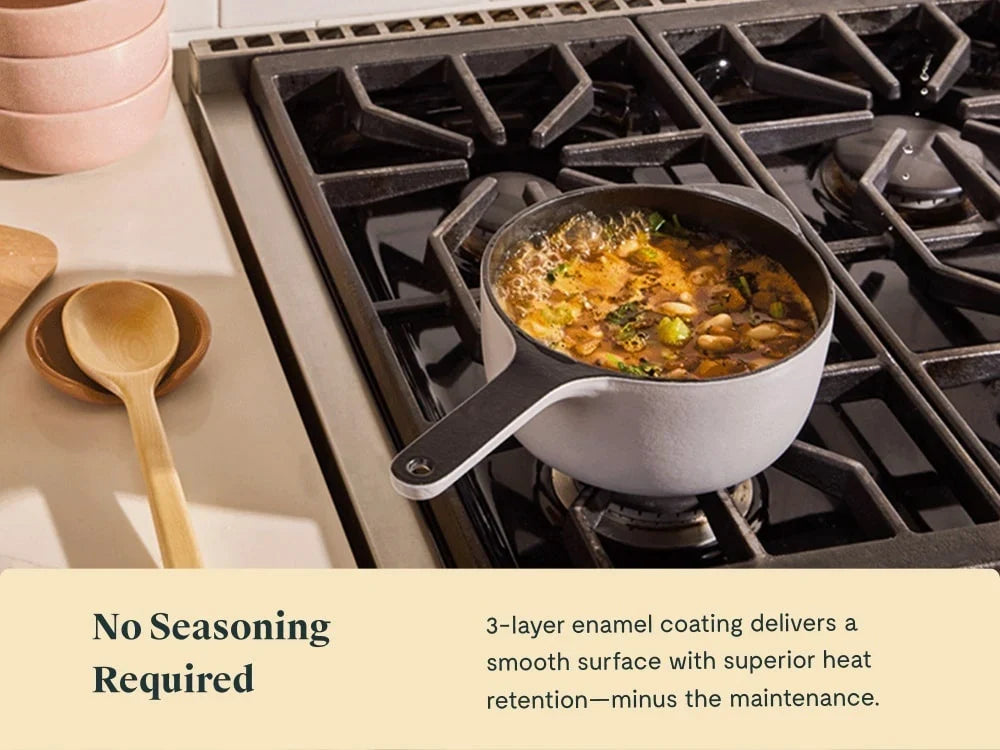 1.8 qt Enameled Cast Iron Mini Sauce Pan