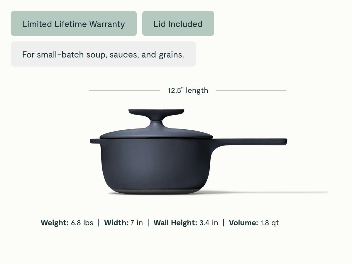 1.8 qt Enameled Cast Iron Mini Sauce Pan