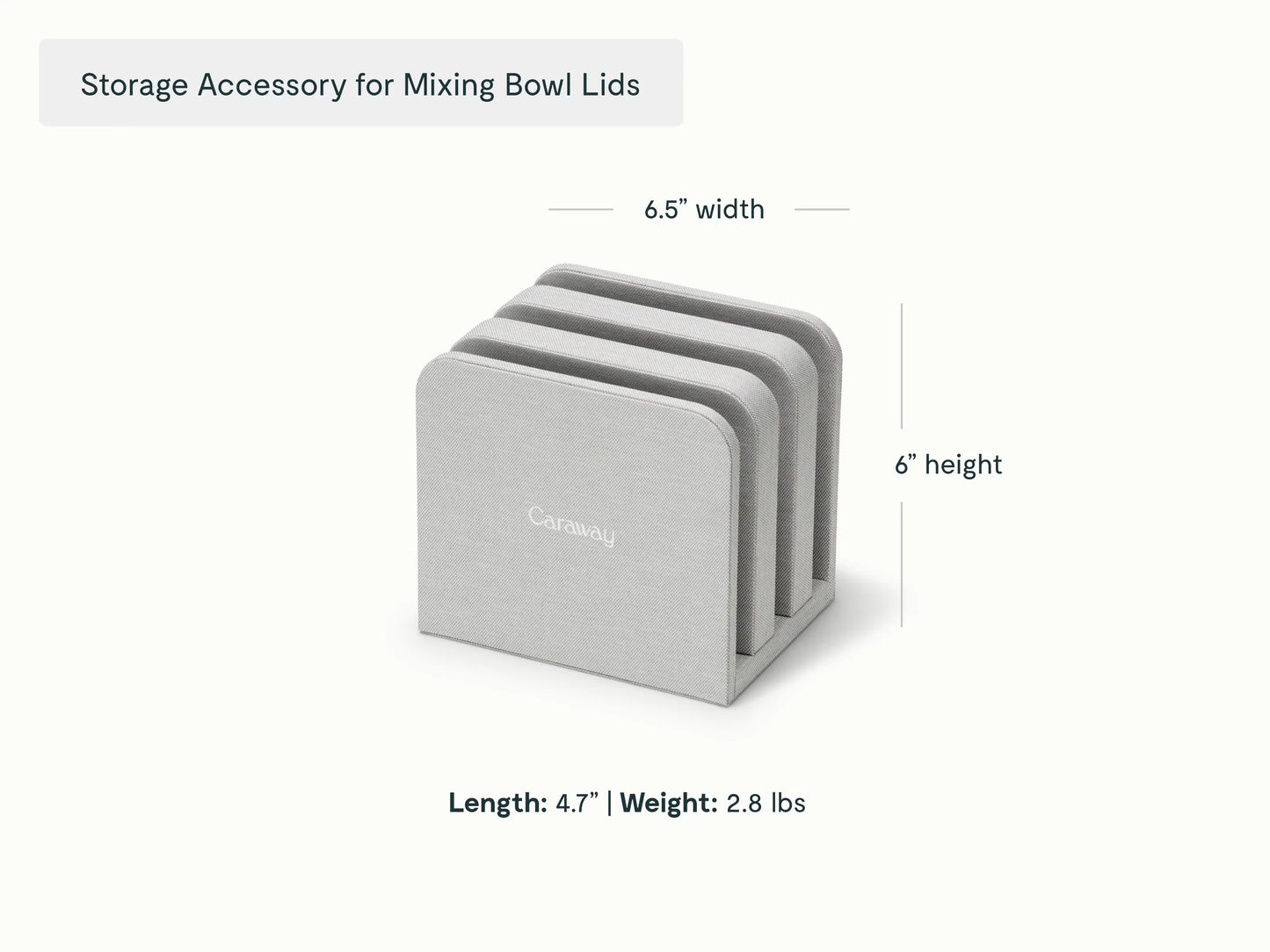 Mixing Bowl Lid Storage Organizer
