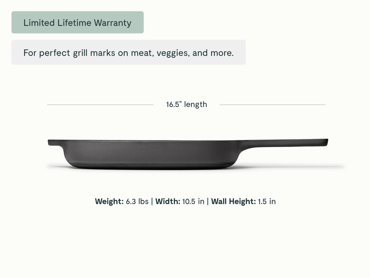 10.5” Enameled Cast Iron Grill Pan